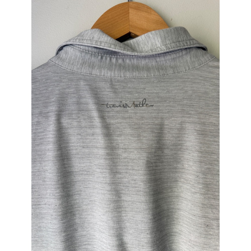 TravisMathew Mens Large Gray Heathered Short Sleeve Golf Polo Shirt L outdoors - Picture 5 of 7